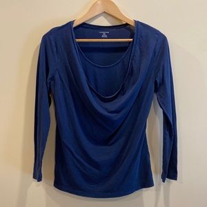 LANDS’ END Long Sleeve Cowl Neck Top